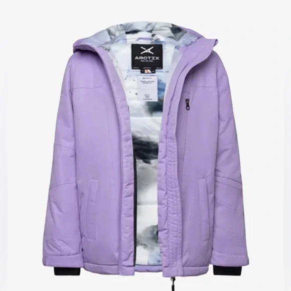 NEW NWT $100 Arctix Girls Insulated Hooded Winter Jacket Large 14/16 Snow Ski